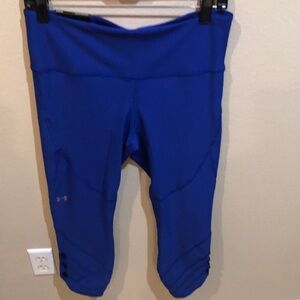 NWT Royal Blue Under Armour Compression High Rise Ankle Leggings-Size L